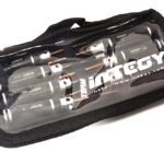 7pcs Mini Tool Set, 1.5, 2.0, 2.5mm Allen + 4.0, 5.5 Socket + Screw Driver Tips