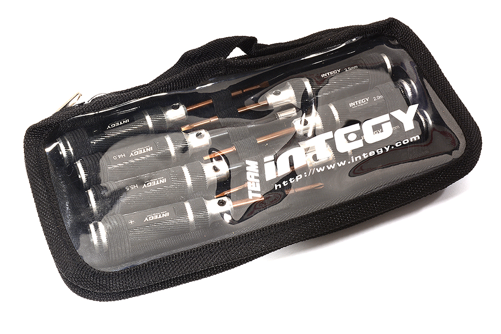 C25381BLACK 7pcs Mini Tool Set, 1.5, 2.0, 2.5mm Allen + 4.0, 5.5 Socket + Screw Driver Tips - Image 1