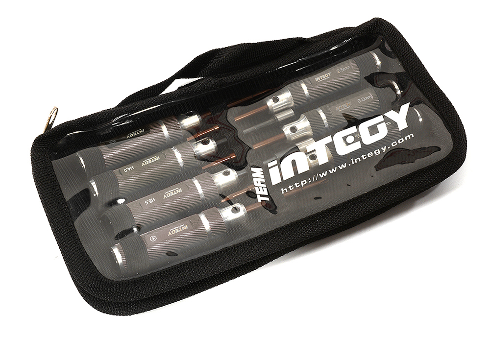 C25381GUN 7pcs Mini Tool Set, 1.5, 2.0, 2.5mm Allen + 4.0, 5.5 Socket + Screw Driver Tips - Image 1