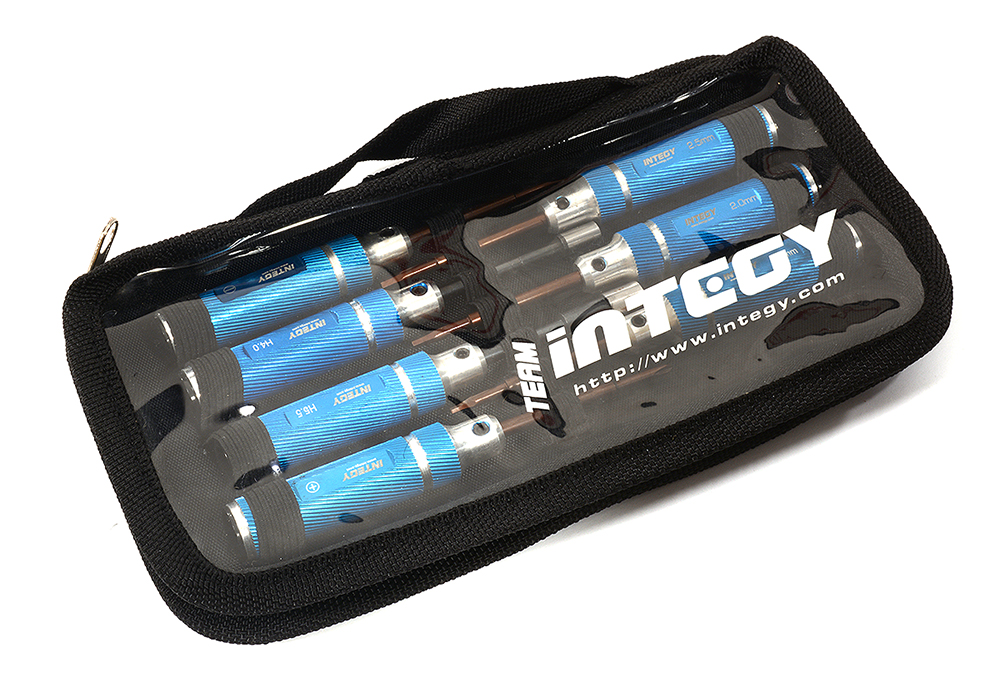 C25381LIGHTBLUE 7pcs Mini Tool Set, 1.5, 2.0, 2.5mm Allen + 4.0, 5.5 Socket + Screw Driver Tips - Image 1