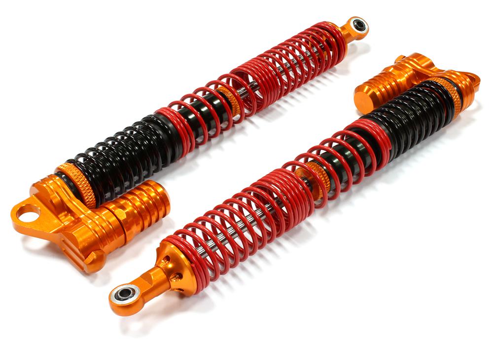 C25382ORANGE QSR Shock w/ Piggyback Reservoir (2) for HPI Savage-X, 21 & 25 (L=161mm) - Image 1