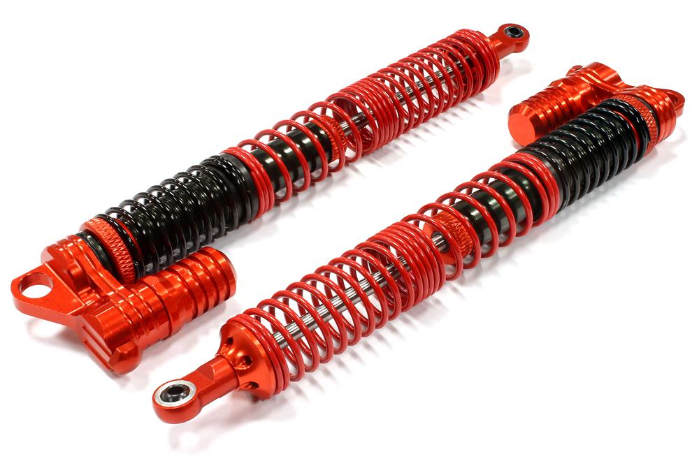 C25382RED QSR Shock w/ Piggyback Reservoir (2) for HPI Savage-X, 21 & 25 (L=161mm) - Image 1