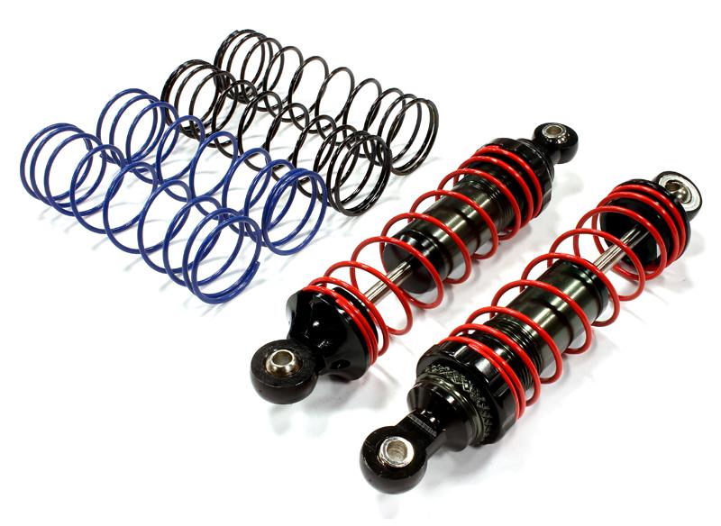 C25388BLACK T4 Realistic 84mm Off-Road Shock Set(2)for 1/10 Scale All Terrain & Scale Trucks - Image 1