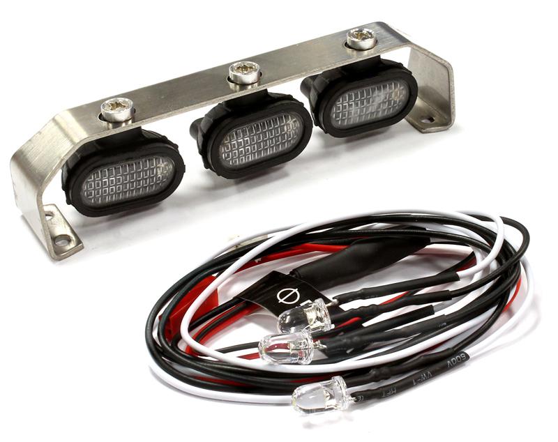 C25413 Roof Top Spot Light Set (L3) LED w/Stainless Steel Mount for 1/10, 1/8 & 1/5 - Image 1