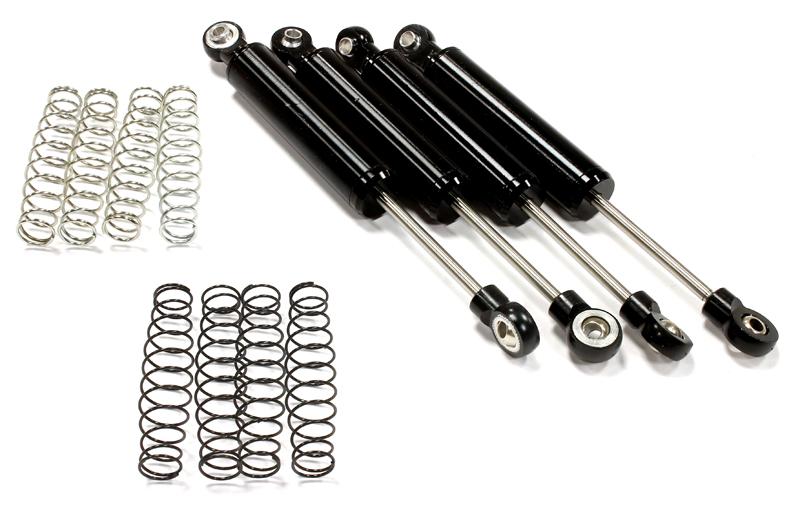 C25439BLACK Realistic 102mm Off-Road Shock Set(4) for 1/10 Scale Rock Crawler & Scale Trucks - Image 1