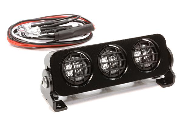 C25448BLACK Realistic Spot Light Set (3) LED for 1/10, 1/8 & 1/5 Scale - Image 1