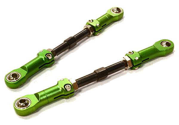 C25456GREEN Billet Machined Alloy Steering Linkages for Traxxas Slash 4X4 & Rustler 4X4 - Image 1