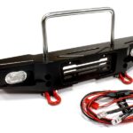Billet Machined Front Bumper w/ LED Lights for D90 Scale Rock Crawler