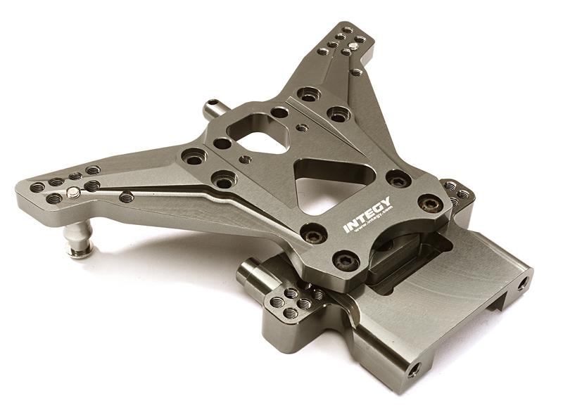 C25480GREY Billet Machined Rear Shock Tower for Traxxas 1/10 Nitro Slash 2WD - Image 1