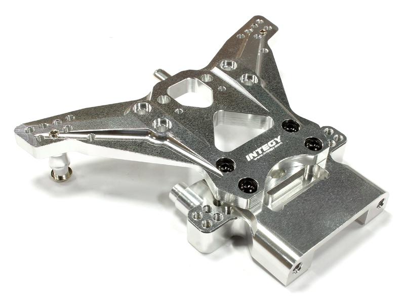 C25480SILVER Billet Machined Rear Shock Tower for Traxxas 1/10 Nitro Slash 2WD - Image 1