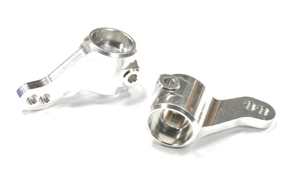 C25481SILVER Billet Machined Steering Knuckles for Traxxas 1/10 Nitro Slash 2WD - Image 1