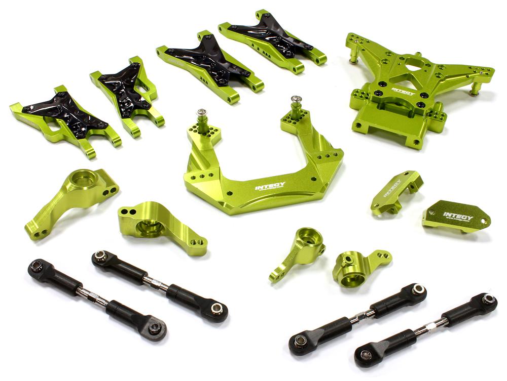 C25482GREEN Billet Machined Suspension Kit for Traxxas 1/10 Nitro Slash 2WD - Image 1
