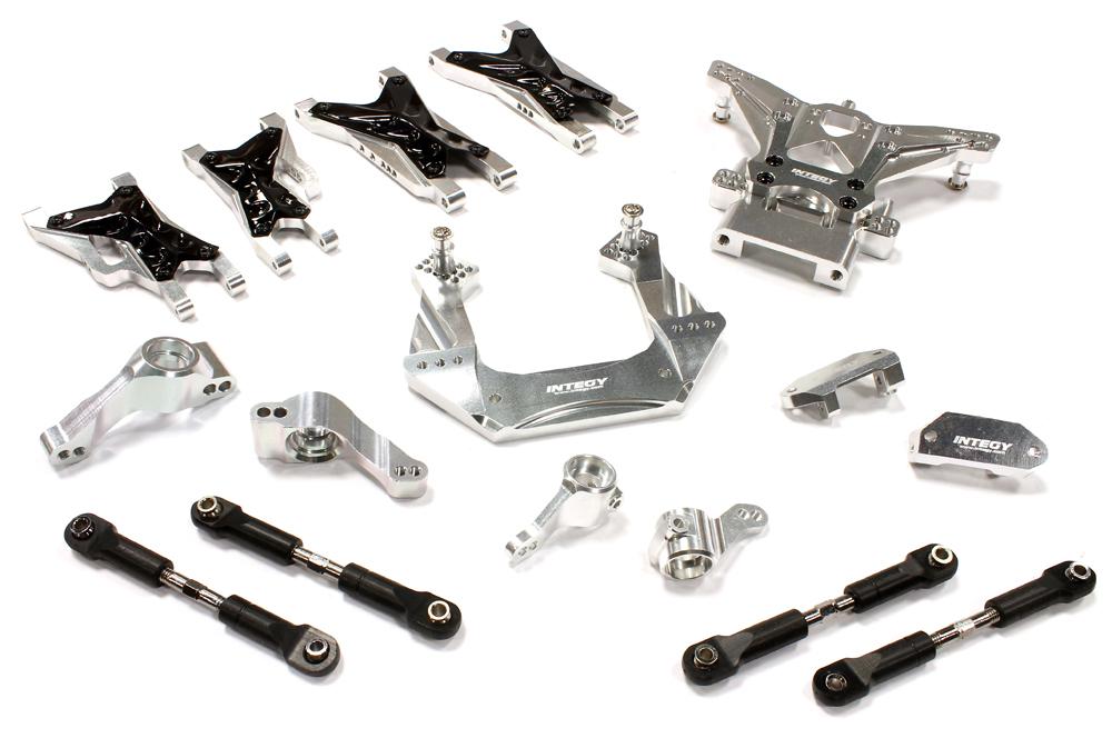 C25482SILVER Silver Billet Machined Suspension Upgrade Kit for Traxxas 1/10 Nitro Slash 2WD - Image 1