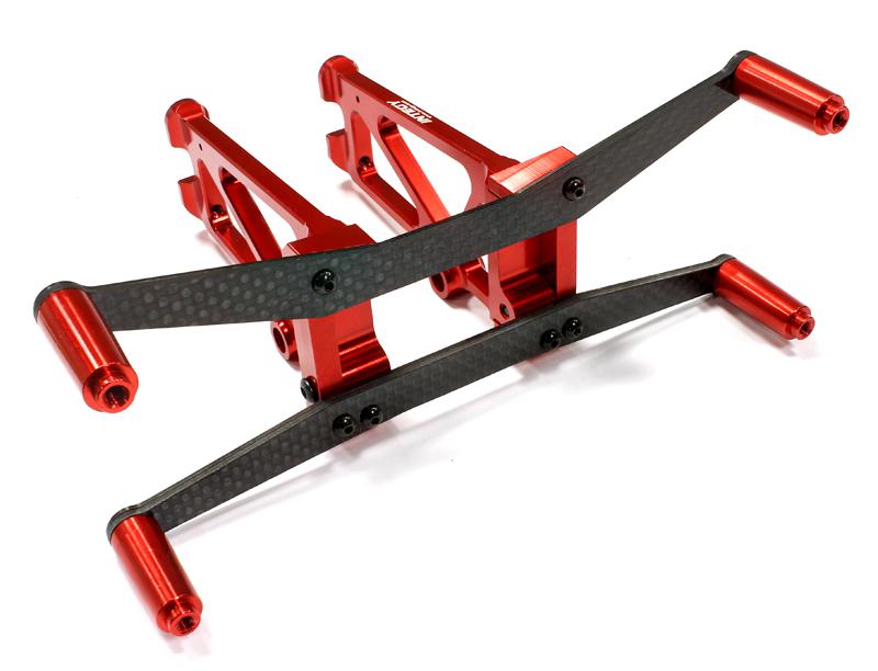 C25489RED Billet Machined Rear Bumper Mount for HPI 1/8 Apache SC Flux - Image 1