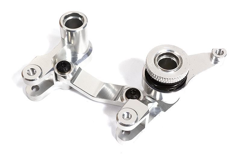 C25490SILVER Billet Machined Steering Bellcrank for 1/10 Stampede 4X4 & Rustler 4X4 - Image 1