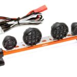 Realistic Roof Top Spot LED (4) Light Set 124mm Wide for 1/10 Off-Road Vehicles