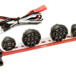 Realistic Roof Top Spot LED (4) Light Set 124mm Wide for 1/10 Off-Road Vehicles