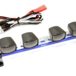 Realistic Roof Top Spot LED (4) Light Set 124mm Wide for 1/10 Off-Road Vehicles