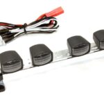 Realistic Roof Top Spot LED (4) Light Set 124mm Wide for 1/10 Off-Road Vehicles