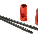 Billet Machined Straight Axle & Adapter Lock-Out for Axial 1/10 SCX-10