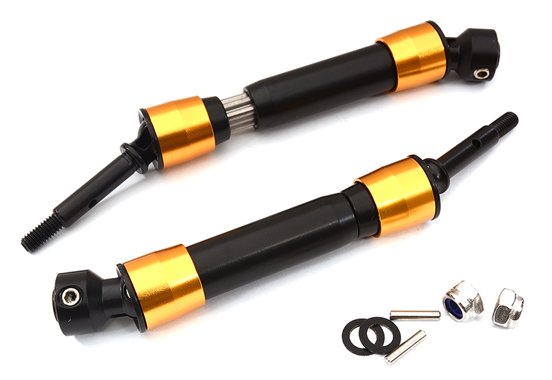 C25504GOLD V2XHD Steel Rear Universal Drive Shaft (2) for Traxxas 1/10 Slash & Stampede 4X4 - Image 1