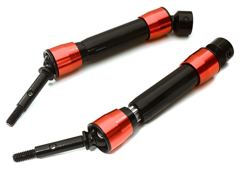 C25504RED V2XHD Steel Rear Universal Drive Shaft (2) for Traxxas 1/10 Slash & Stampede 4X4 - Image 1