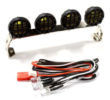 Realistic Roof Top Spot LED (4) Light Set 107mm Wide for 1/10 Scale Off-Road