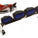 Realistic Roof Top Spot LED (4) Light Set 107mm Wide for 1/10 Scale Off-Road