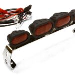 Realistic Roof Top Spot LED (4) Light Set 107mm Wide for 1/10 Scale Off-Road