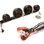 Realistic Roof Top Spot LED (4) Light Set 107mm Wide for 1/10 Scale Off-Road
