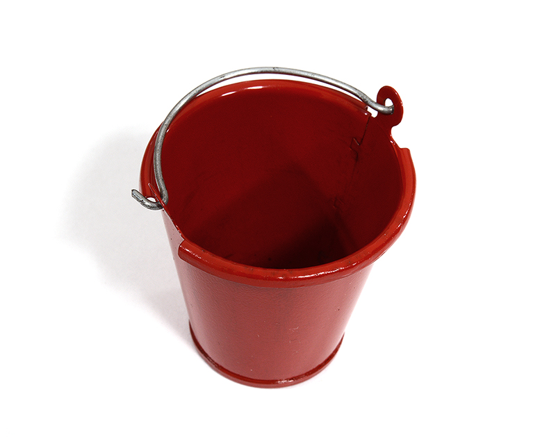 C25563RED Realistic 1/10 Scale Small Size Metal Bucket for Off-Road Crawling - Image 1