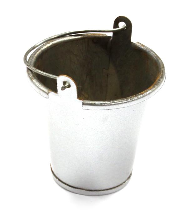 C25563SILVER Realistic 1/10 Scale Small Size Metal Bucket for Off-Road Crawling - Image 1