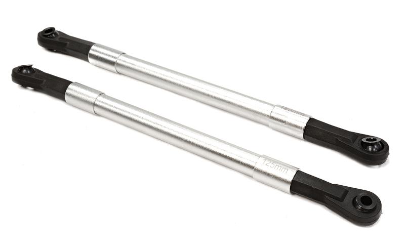 C25573SILVER 125mm Type Suspension Links (2) for Axial SCX-10 & Other Scale Crawlers - Image 1