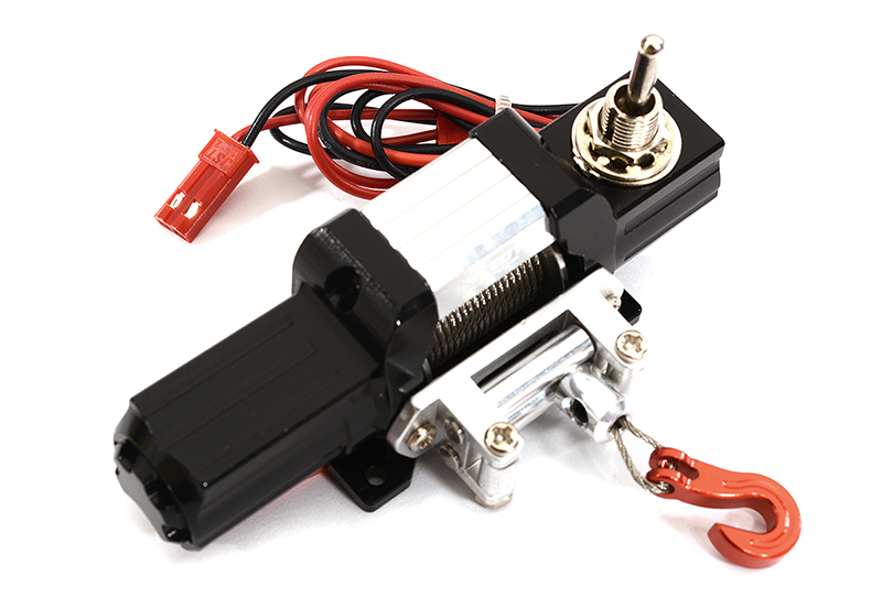 C25579BLACK Billet Machined T7 Realistic High Torque Mega Winch for Scale Rock Crawler 1/10 - Image 1
