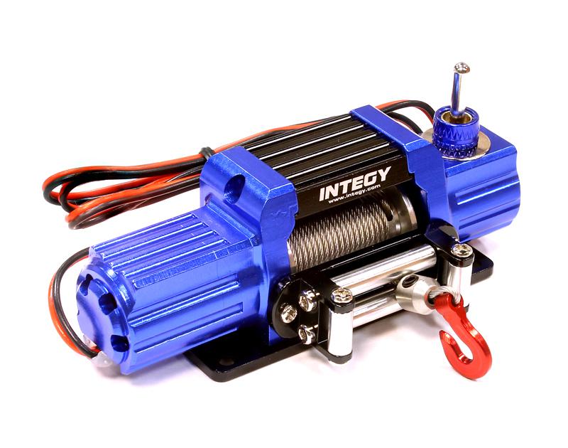 C25579BLUE Billet Machined T7 Realistic High Torque Mega Winch for Scale Rock Crawler 1/10 - Image 1