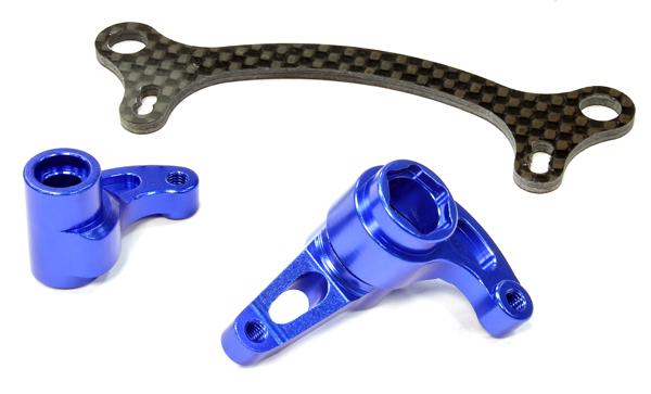 C25584BLUE Billet Machined Steering Bellcrank Set for Axial 1/10 EXO Off-Road - Image 1