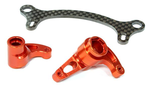 C25584RED Billet Machined Steering Bellcrank Set for Axial 1/10 EXO Off-Road - Image 1