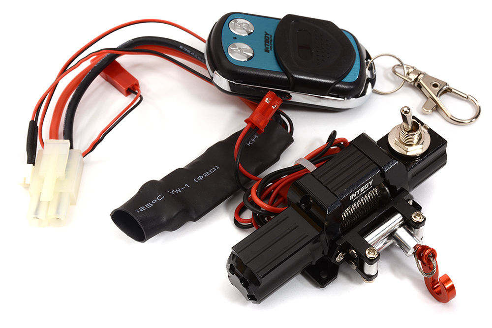 C25589BLACK T7 Realistic High Torque Mega Winch w/ Remote for Scale Rock Crawler 1/10 Size - Image 1