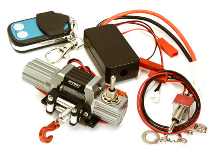 T7 Realistic High Torque Mega Winch w/ Remote for Scale Rock Crawler 1/10 Size