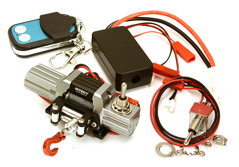 C25589GUN T7 Realistic High Torque Mega Winch w/ Remote for Scale Rock Crawler 1/10 Size - Image 1