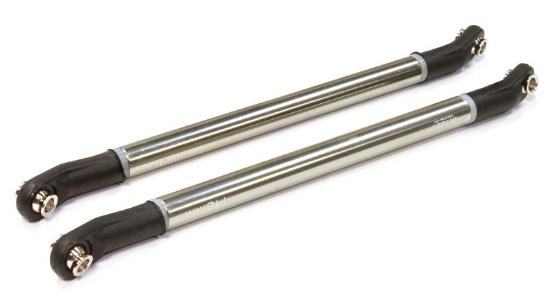 C25592GUN 118mm-120mm Suspension Links (2) w/ Angled Rod Ends for SCX-10 & Other Crawlers - Image 1