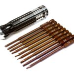 QuickPit 9pcs Set, Phillips+Flat+Hex Tip Set (0.05 1.5 1/16 5/64 2.5 3/32 3.0)