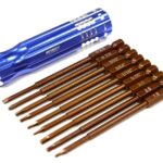 QuickPit 9pcs Set, Phillips+Flat+Hex Tip Set (0.05 1.5 1/16 5/64 2.5 3/32 3.0)