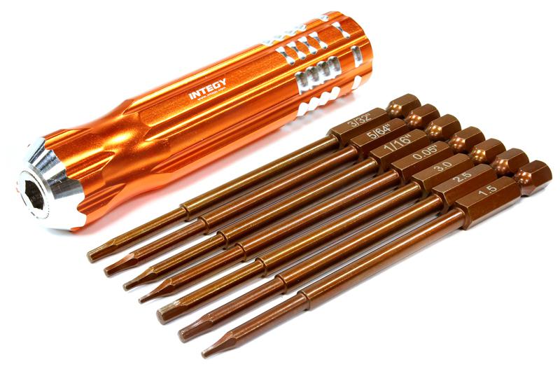 C25595ORANGE QuickPit 7pcs Set, Hex Tip Set (0.05 1.5 1/16 5/64 2.5 3/32 3.0) - Image 1