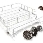 V2 Realistic 1/10 Scale Metal Luggage Tray 144x116mm with 4 LED Spot Light Set