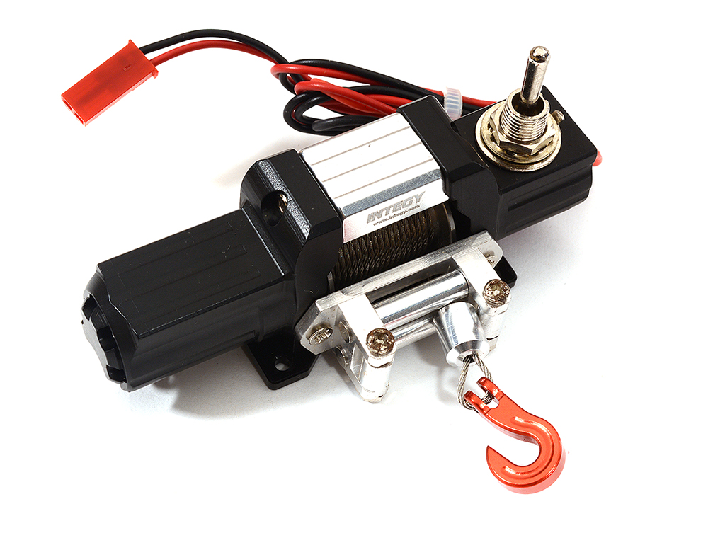 C25623BLACK Billet Machined T8 Realistic High Torque Mega Winch for Scale Crawler 1/10 Size - Image 1