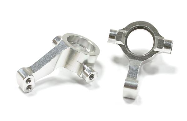 C25637SILVER Billet Machined Steering Knuckles for Associated ProLite 4X4 Ready-To-Run - Image 1