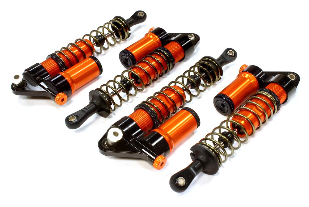 C25643ORANGE Billet Machined Piggyback Shock (4) for HPI 1/10 Bullet MT & Bullet ST - Image 1