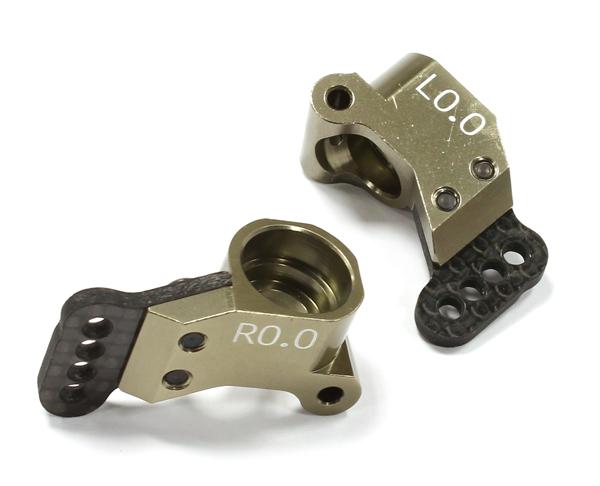 C25648GUN Billet Machined Rear Hub Carriers for Associated Short Course Truck SC10.2 - Image 1