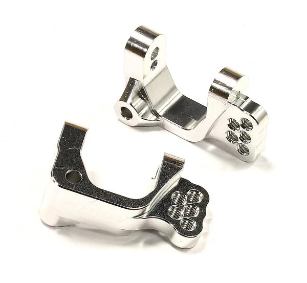 C25649SILVER Billet Machined Caster Blocks for Associated Short Course Truck SC10.2 - Image 1